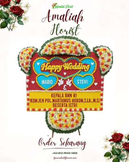 Papan Bunga Pernikahan Telukambulu